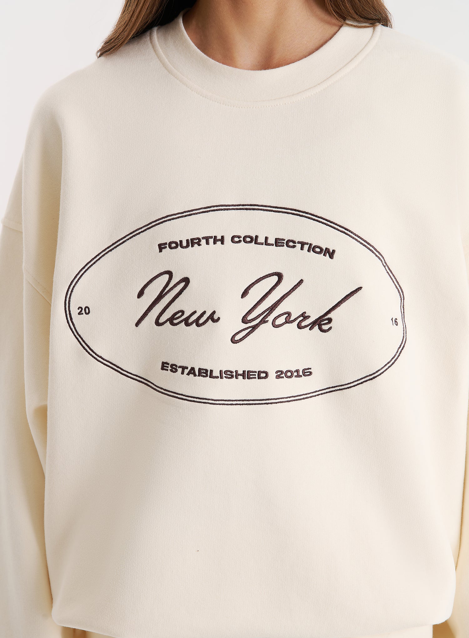 Cream New York Emblem Sweatshirt